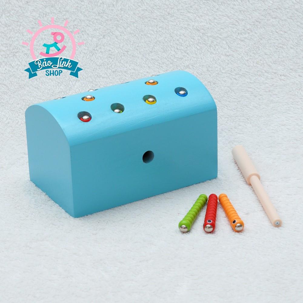 Câu sâu bằng gỗ| Đồ chơi gỗ an toàn