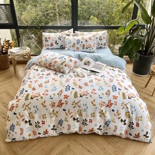 Set Cotton Living Hàng Nhập Khẩu Cao Cấp 4 Món Hoa Nhí