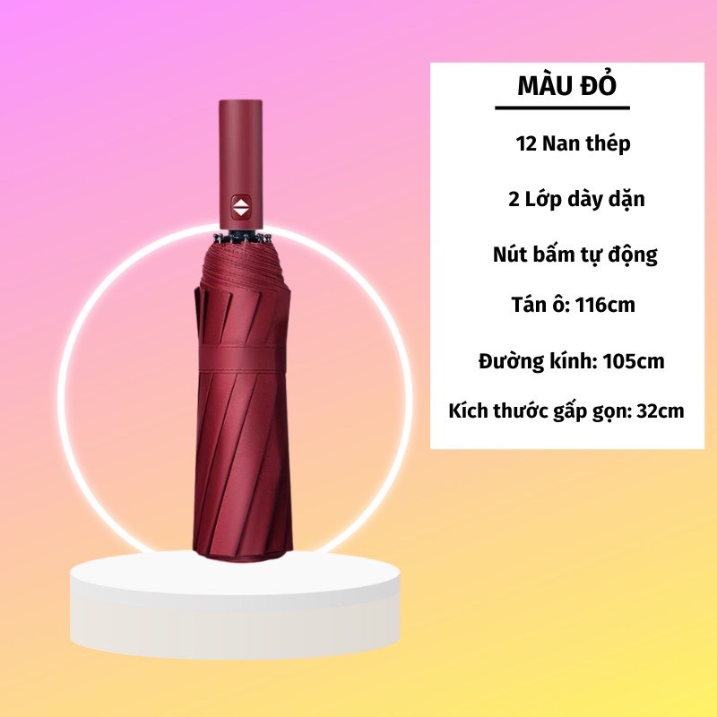 Ô dù tự động gấp mở 2 chiều cỡ lớn , chống tia uv chống nước cầm tay cao cấp 10 nan - JL