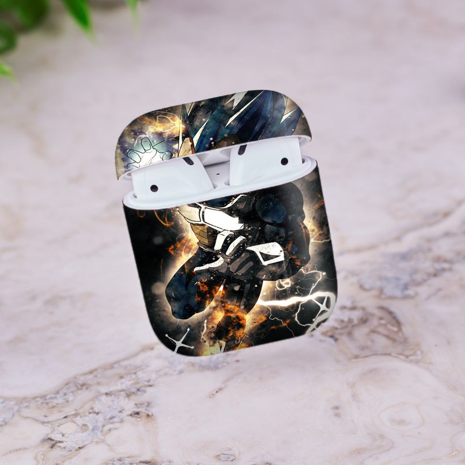 Miếng dán skin chống bẩn cho tai nghe AirPods in hình Dragon Ball - Vegeta - 7vnr67 (bản không dây 1 và 2)