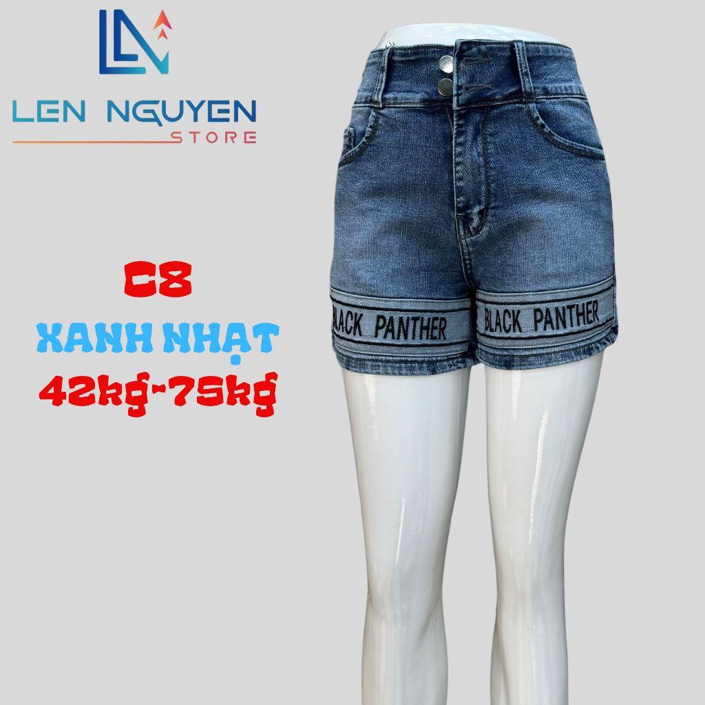 C8_Quần jean nữ, đùi, lưng cao, quần bò nữ dáng ôm, quần rin nữ có big size, cho 42kg đến 75kg,LEN NGUYEN STORE - Xám Tây