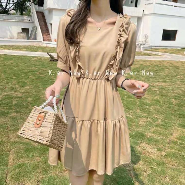 Đầm Nữ Chun Eo Bèo Xinh /hình shop tự chụp