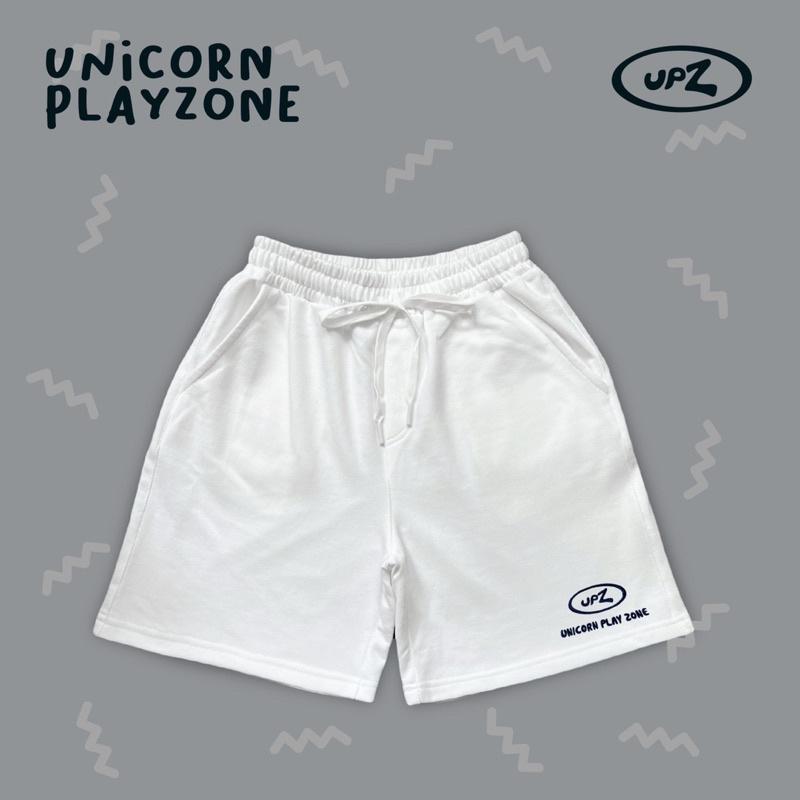 UPZ Quần Shorts Thun Thêu Logo (2 Màu)