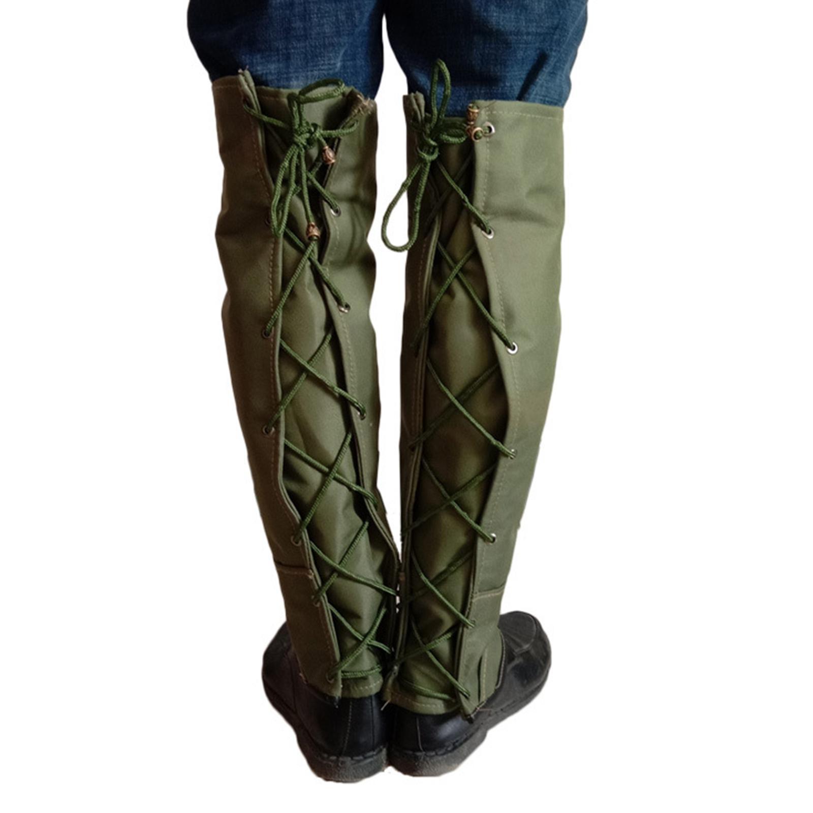 2Pcs Leg Protection Gaiter Waterproof Durable Adjustable Snake Guard Cover for Camping