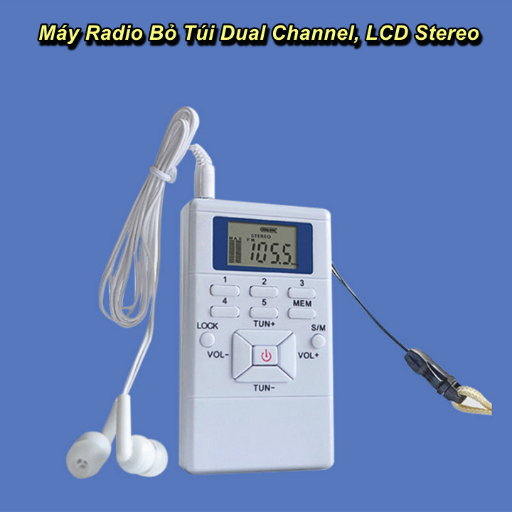 Máy Radio Bỏ Túi Kỹ Thuật Số Dual Channel, LCD Stereo - Home Decor Furniture