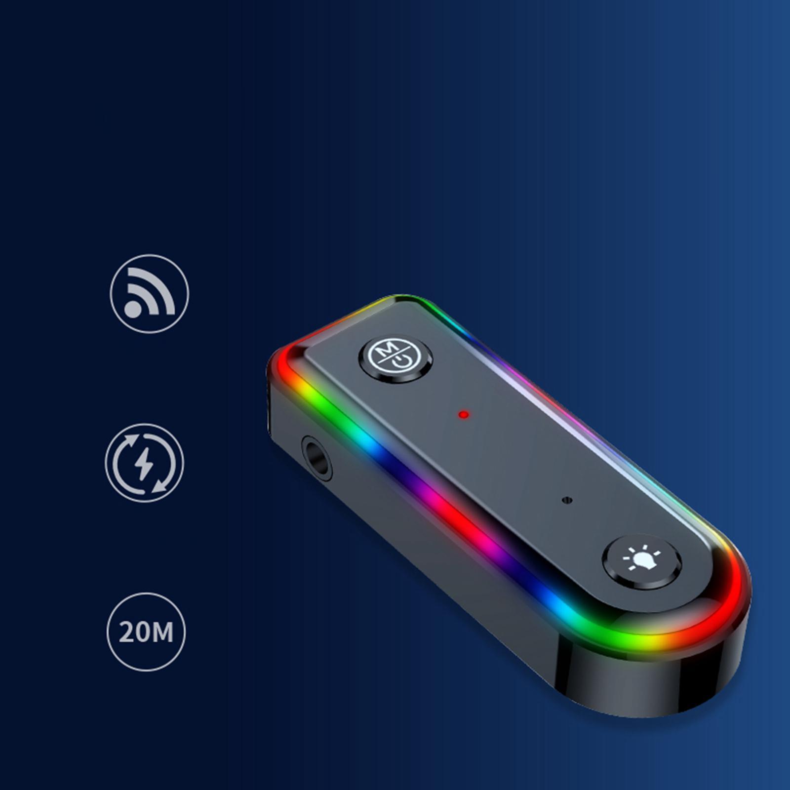 Bluetooth 5.0 Call Music Receiver AUX Adapter for Car Headphone