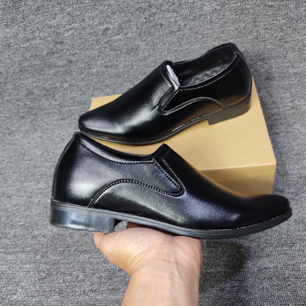 Giày tây nam da cao cấp, tăng chiều cao 6-7cm, đế cao su nguyên tấm chống trơn
