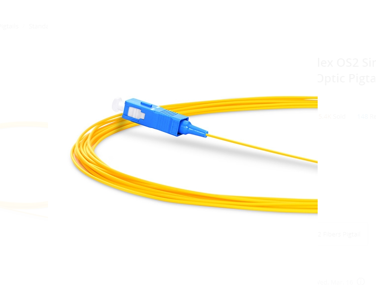 Dây nhảy quang SC UPC Simplex OS2 Single Mode PVC Pigtail sample - Xmethod Network - Hàng chính hãng