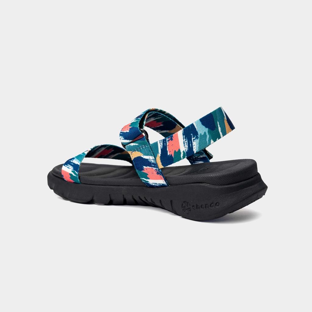 Giày Sandals Nam Nữ Unisex Shondo F6 Sport Quai Vệt Sơn Xanh Dương F6S1030