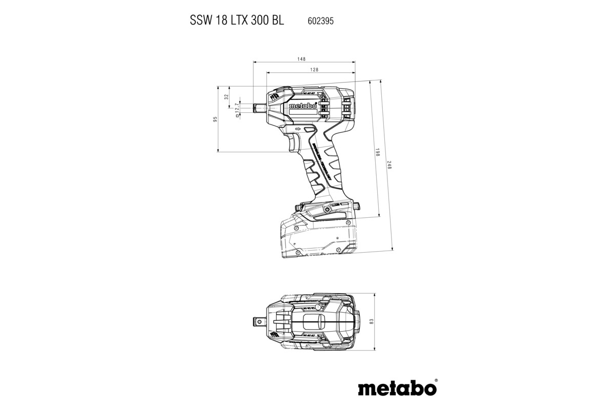 Máy Siết Bu Lông Bắt Vít Không Dây Metabo SSW 18 LTX 300 BL