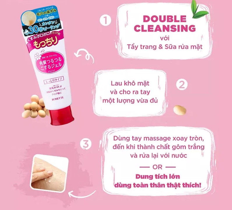 Tẩy Tế Bào Chết Dạng Gel Chiết Xuất Từ Thiên Nhiên Rosette Gommage