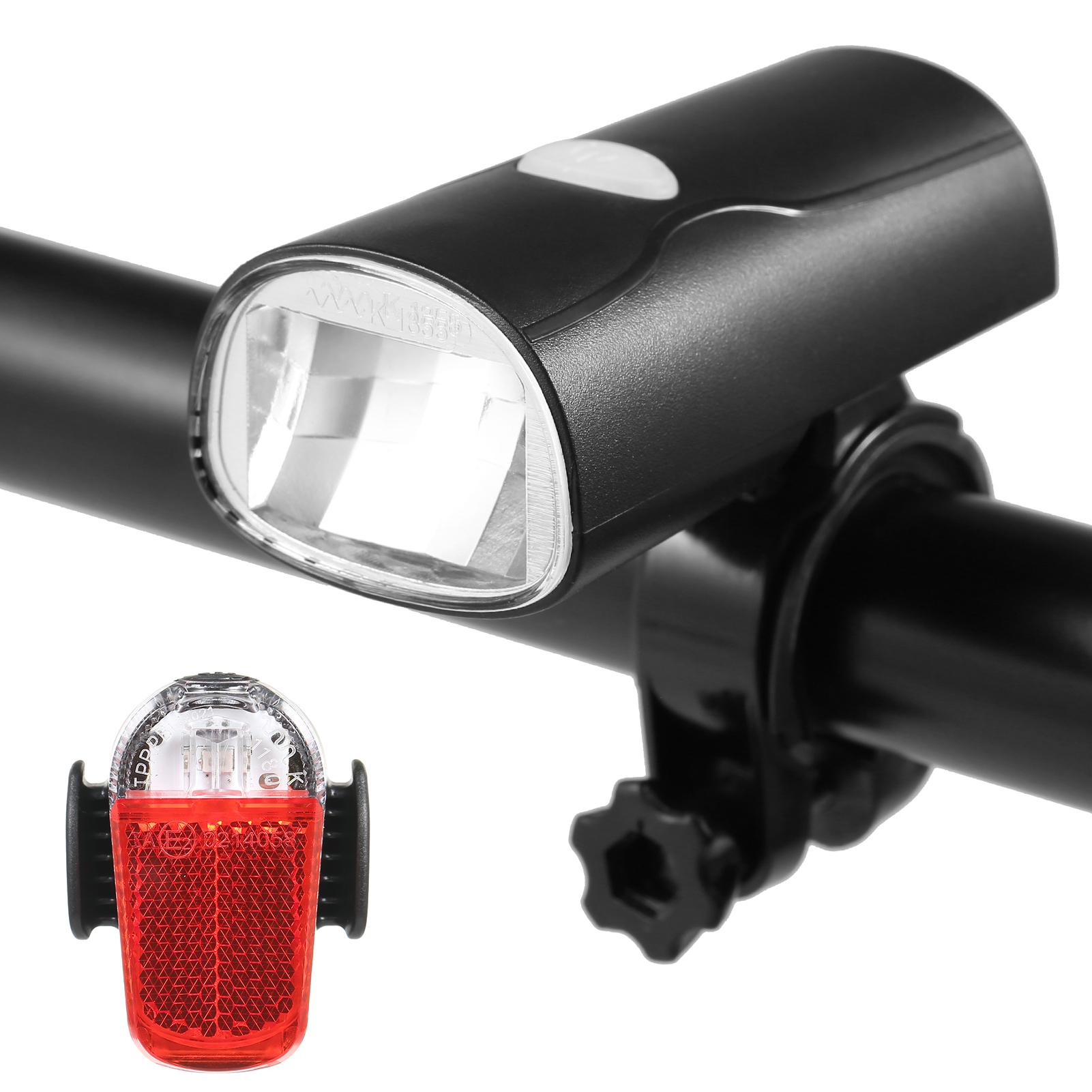 Đèn xe đạp có thể sạc lại USB đi đêm siêu sáng với đèn LED phía sau