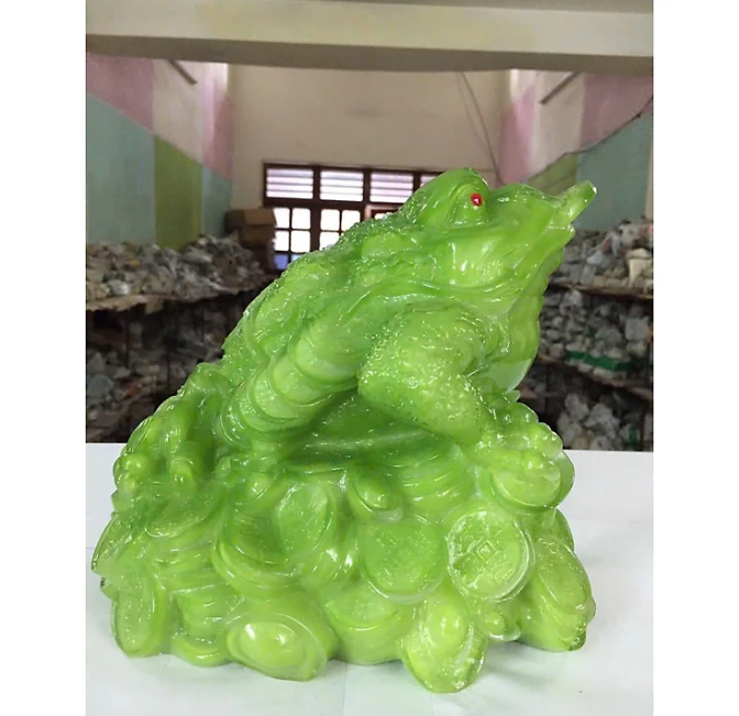 Tượng Cóc ngậm tiền phong thủy CTV33 18.8 x 22.4 x 20.4cm Tundo mạ vàng hoặc màu xanh lựa chọn