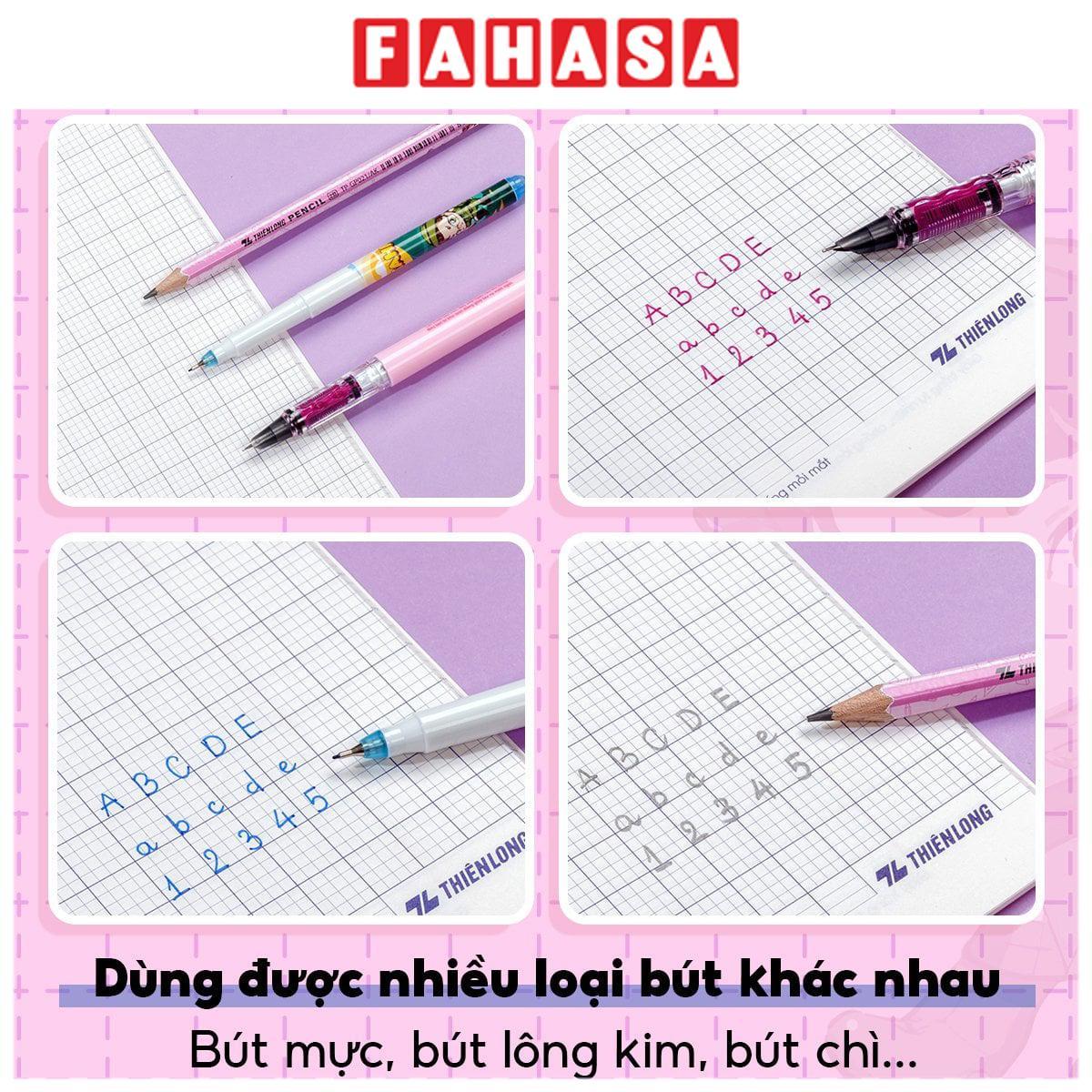 Tập Học Sinh Giấy Chống Lem - 4 Ô Ly Vuông - 96 Trang 120gsm - Thiên Long NB-121/AK - Nhân Vật Akooland Cici