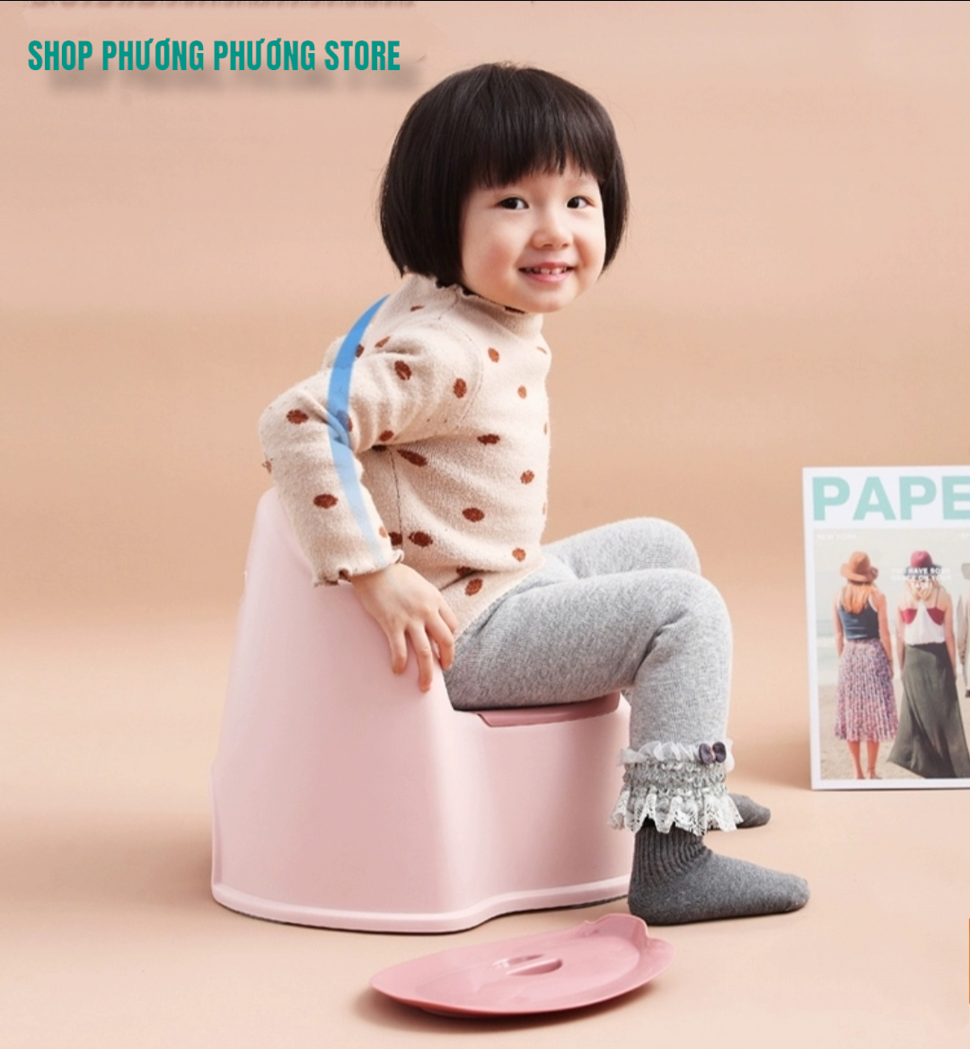 Ghế Bô Cho Bé Đi Vệ Sinh Có Tựa Lưng,Chân Đế Chống Trượt,Có Ngăn Chứa Dễ Tháo Lắp Cọ Rửa
