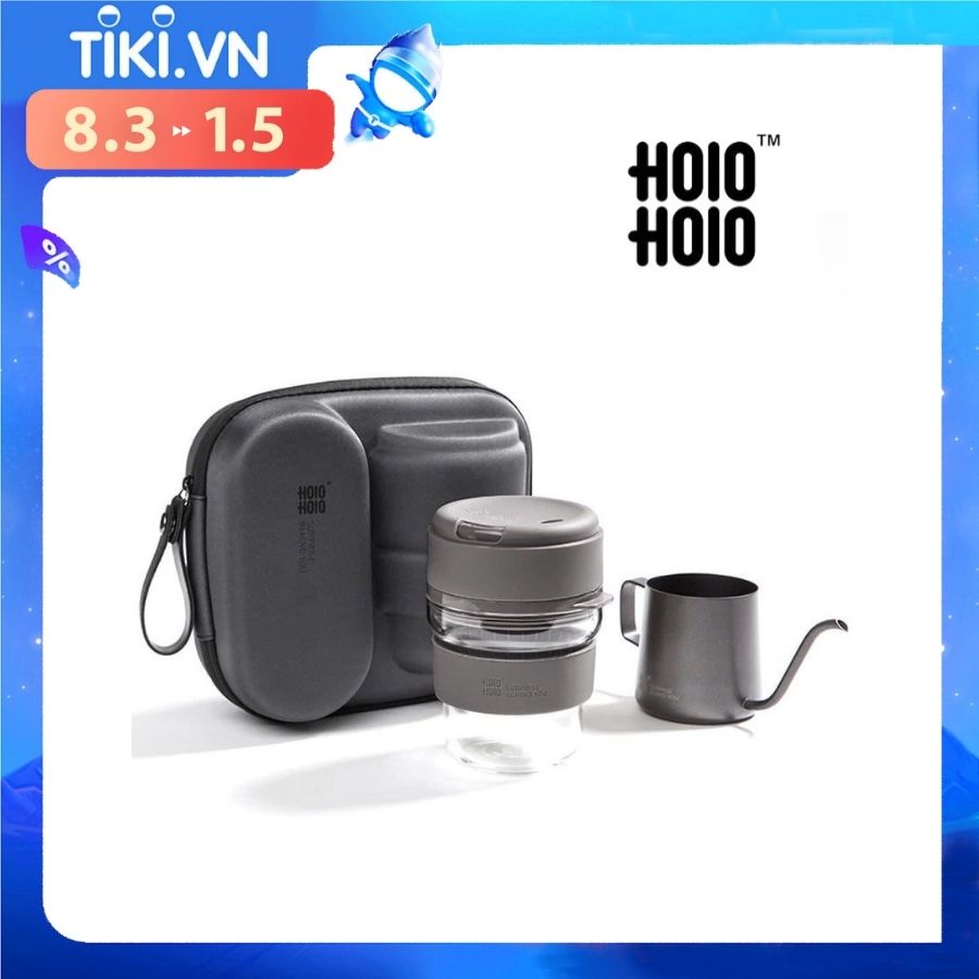 Bộ pha cà phê HoloHolo campoutvn hàng chính hãng pha cafe Drip hộp sang trọng tiện dụng gọn nhẹ dùng lõi giấy A094