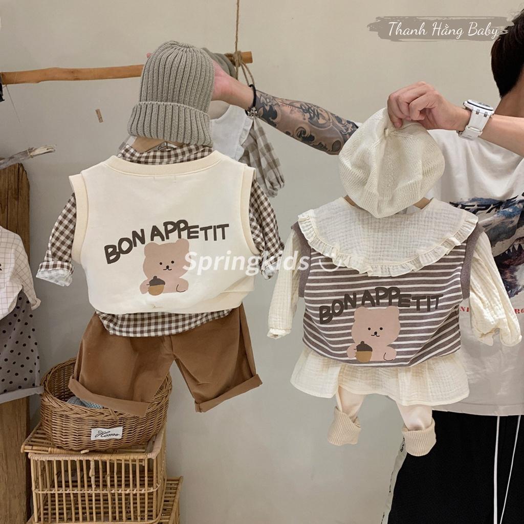 Áo Gile Cotton Hàn Cho Bé Trai Bé Gái Kiểu Dáng Hàn Quốc Hot Trend Thanh Hằng Baby 7 - 15 Kg