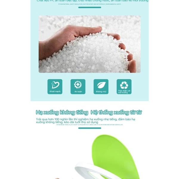 Nắp bồn cầu đi vệ sinh an toàn cho bé yêu PP Clean&amp;Green ️ FREESHIP ️