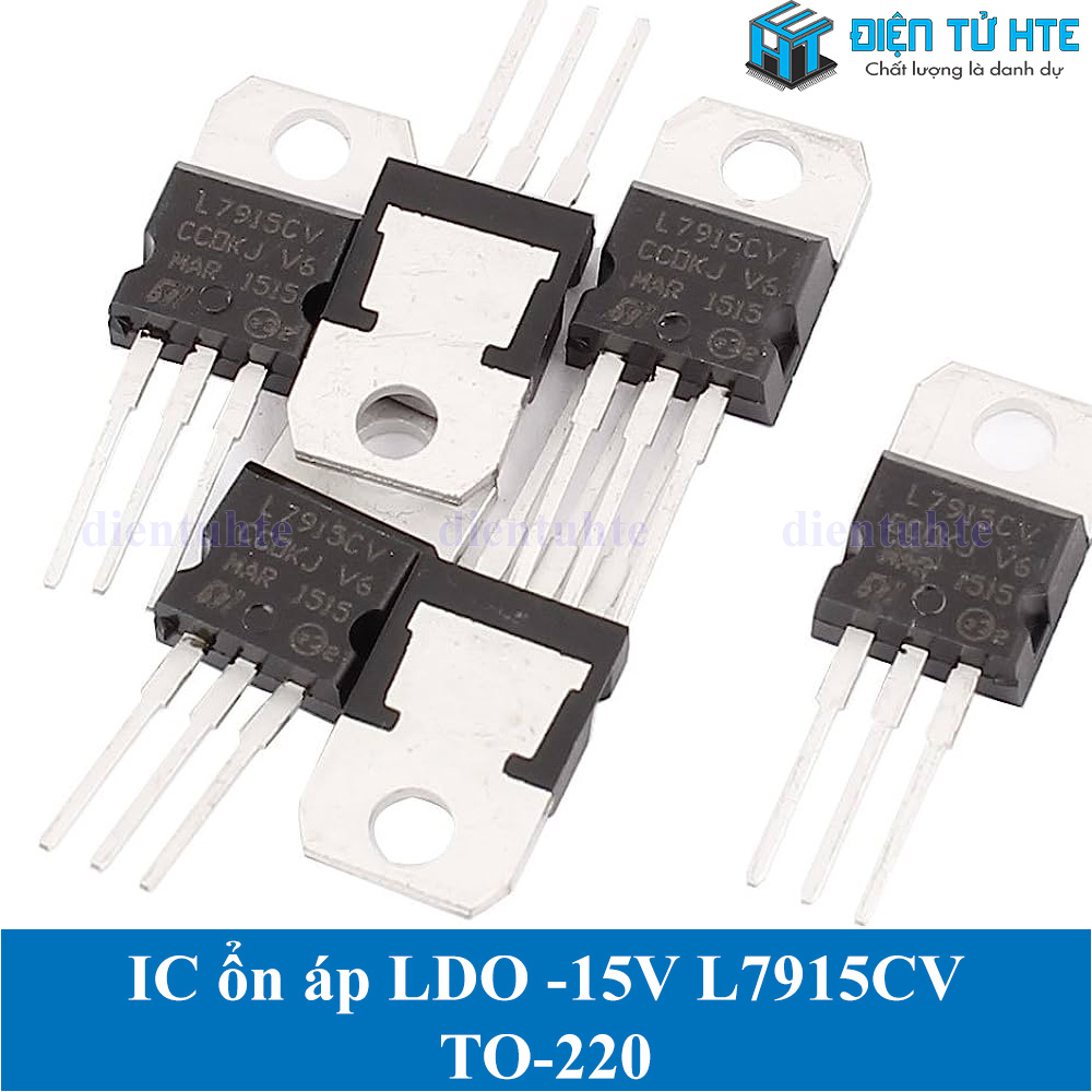 Bộ 2 con IC ổn áp nguồn âm -15V L7915CV 7915 chân cắm TO-220 loại tốt