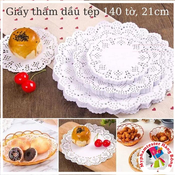 Tập 140 tờ giấy thấm dầu hoa 21 cm hàng đẹp không rách sau khi sử dụng