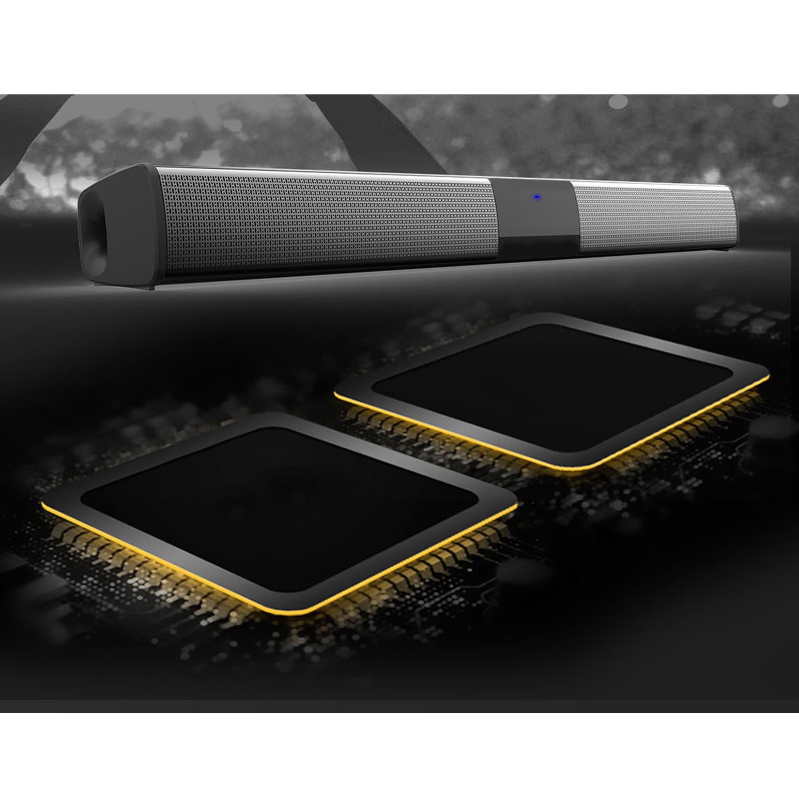 Portable TV Soundbar Bluetooth Speaker System Subwoofer Loudspeaker AUX New