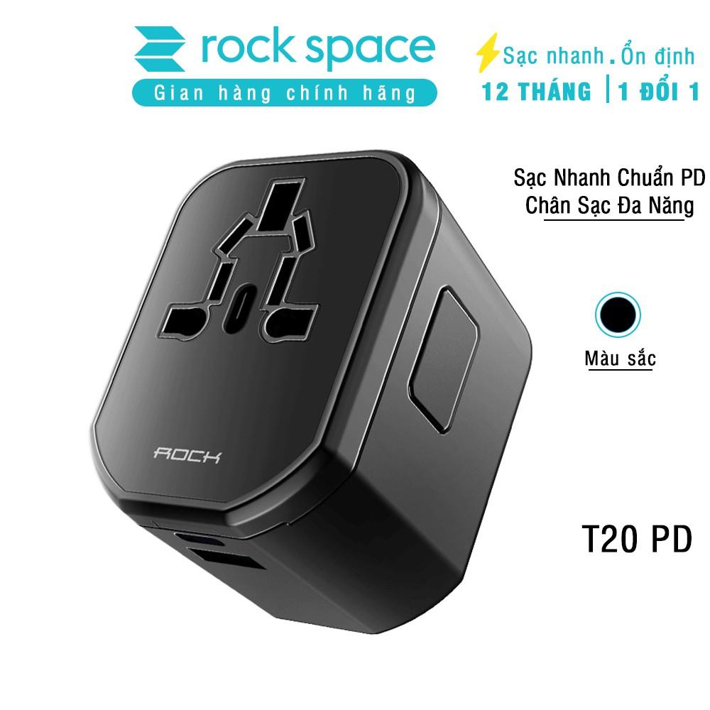 Củ sạc đa chức năng Rockspace T20 sạc nhanh chuẩn PD dành cho iPhone, sạc nhanh dành cho Samsung - Hàng chính hãng