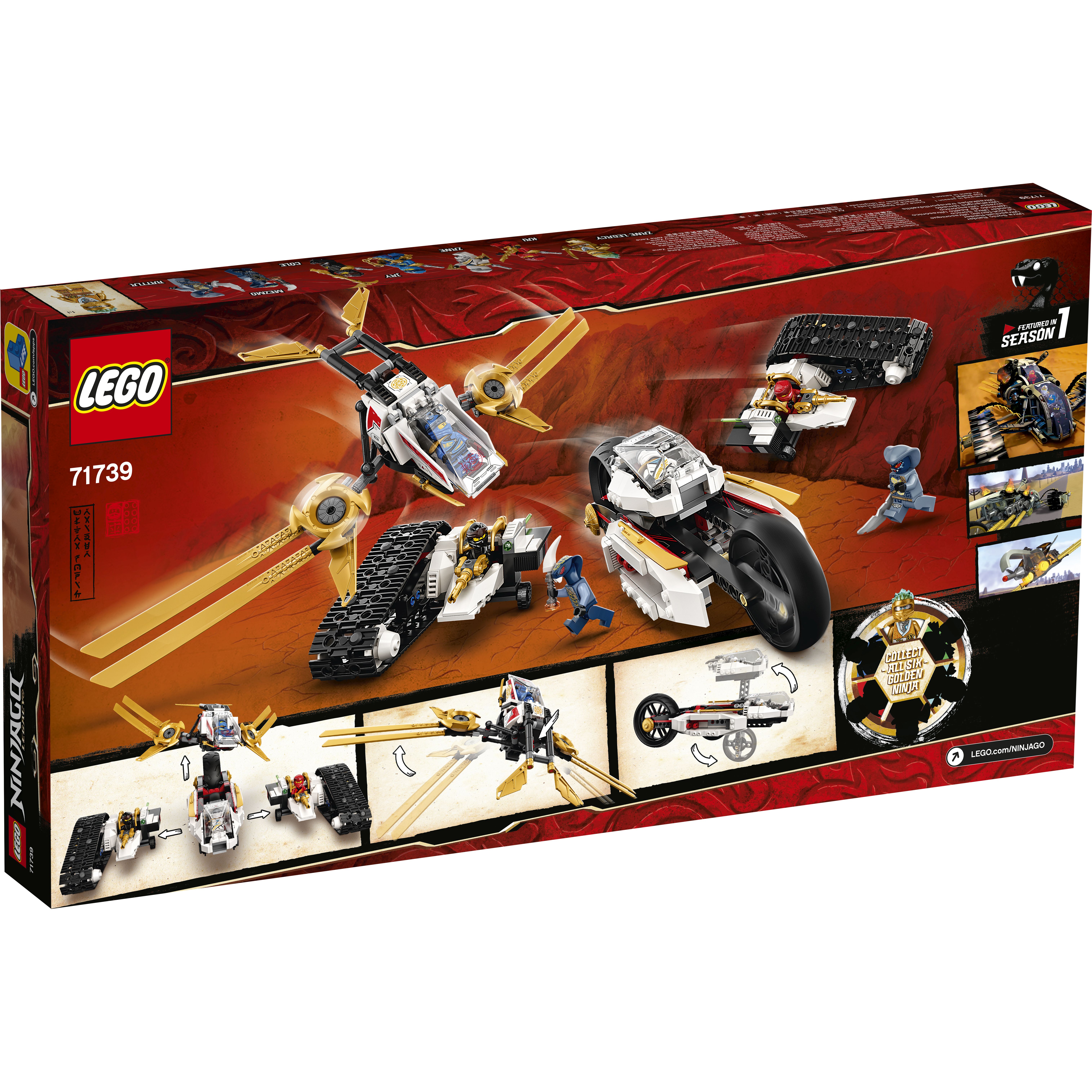 LEGO Ninjago 71739 Xe đua địa hình sóng âm (725 chi tiết)