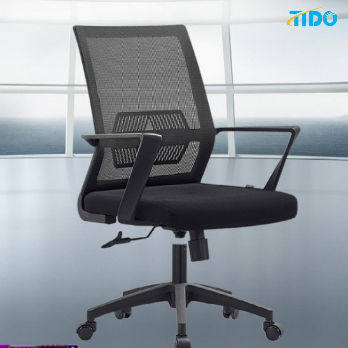 Ghế xoay văn phòng, tầm trung cấp - Hàng chính hãng TIDO - Lắp sẵn thân ghế dùng ngay - TI-GX03