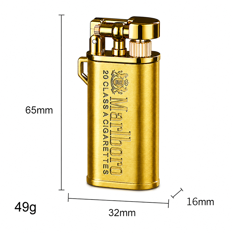Bật Lửa Chief Đánh Tay Hình Logo Marlboro Kim Loại – Xài Gas