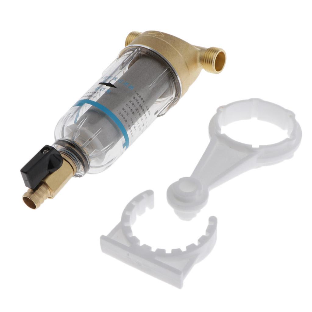 Water Prefilter System, Whole House Water Filter 40 Microns Precision Filtration Mesh, Household Filter for Municipal Tap Water, Water Filtering