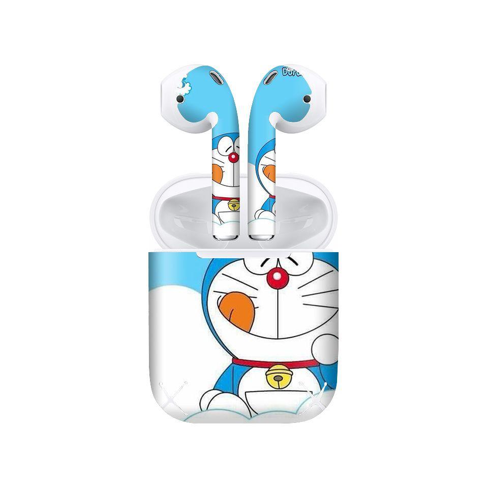 Miếng dán skin cho AirPods in hình Doremon - Dor018 (AirPods ,1 2, Pro, TWS, i12