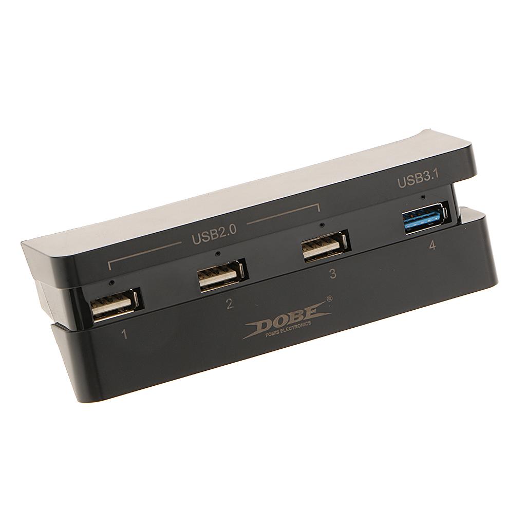USB Hub 4 Port USB 3.1 2.0 High Speed Expansion Hub Charger Controller Adapter Connector for Sony Playstation 4 PS4 Slim Gaming Console