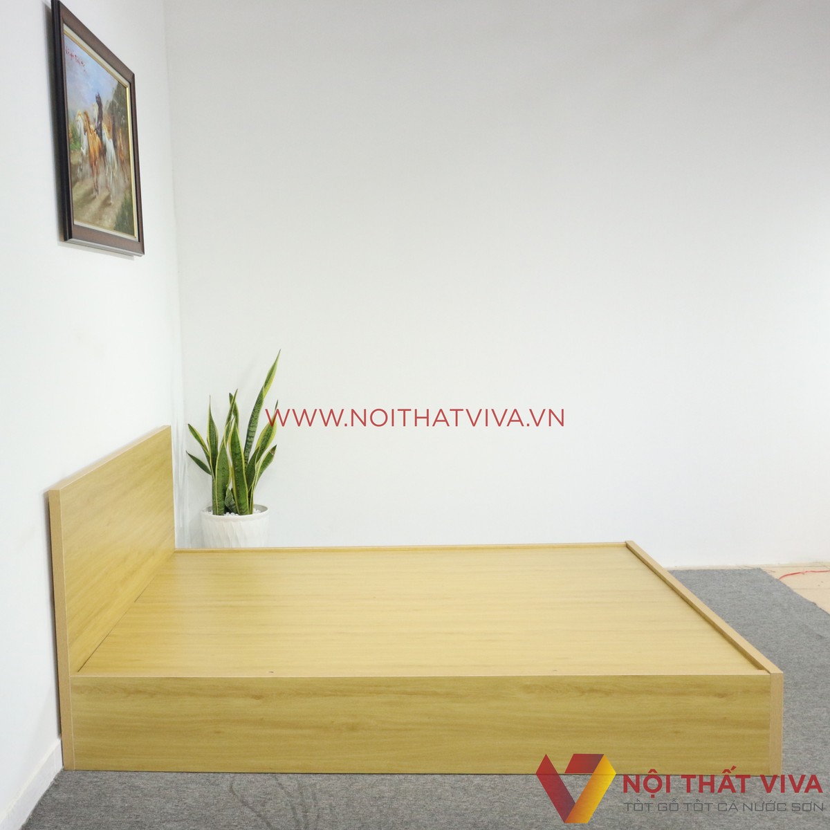 Giường Ngủ Gỗ Công Nghiệp MDF Phủ Melamine Cao Cấp Đẹp Giá Rẻ