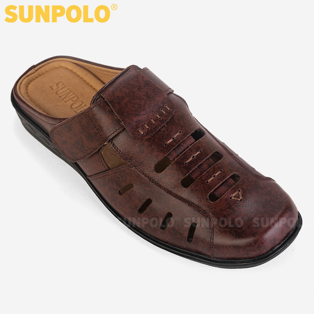 Giày Sục Sapo Nam Da Bò Cao Cấp SUNPOLO SPO006