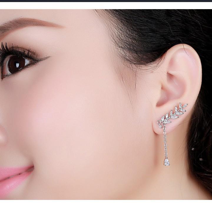 Bông tai chiếc lá bất đối xứng BHBT277