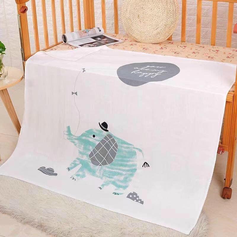 Chăn lụa Cotton cho bé - Hàng Loại 1 - Size 1m2 - Đa chức năng