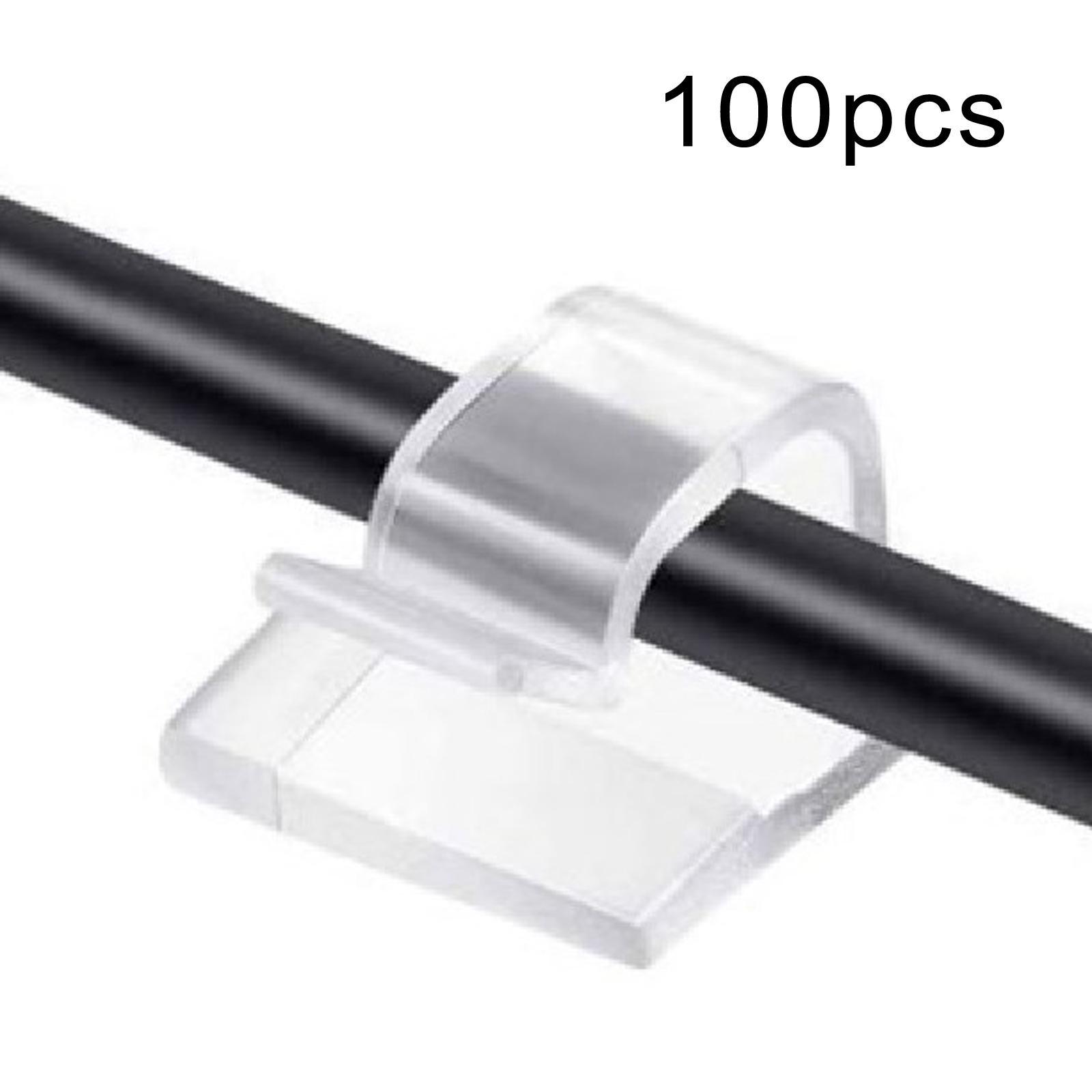 100Pcs Cable Clip Cords Management Self Gluey Supplies Cord Organizer Holder Wire Clamp for Blenders Juicer Pressure Cookers Coffee Maker