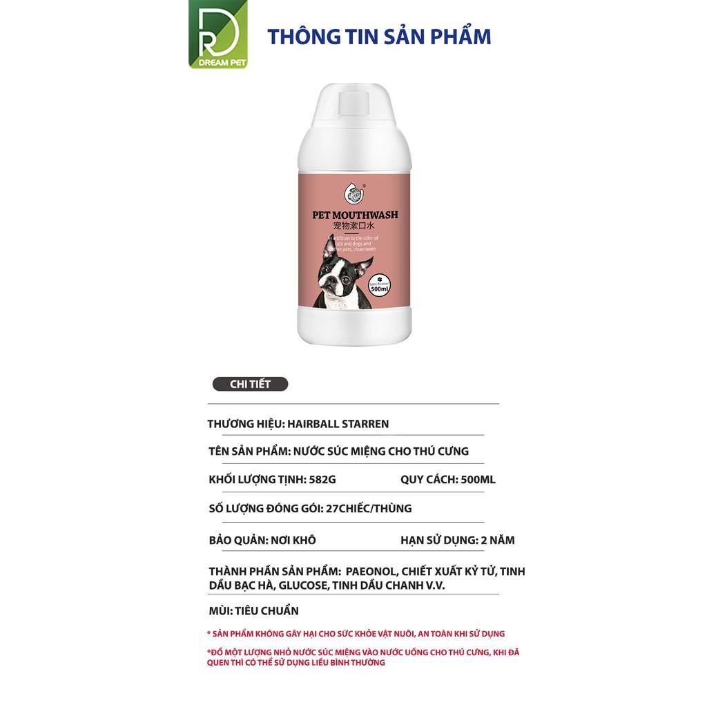 NƯỚC SÚC MIỆNG CHO THÚ CƯNG CAO CẤP 500ML