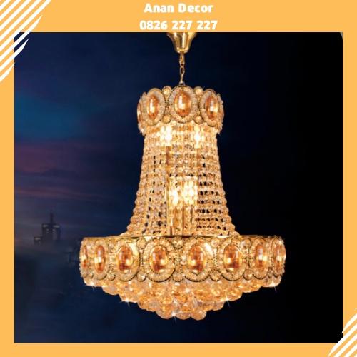 Đèn chùm pha lê cao cấp hiện đại trang trọng trang trí nhà hàng, khách sạn CFL 3510