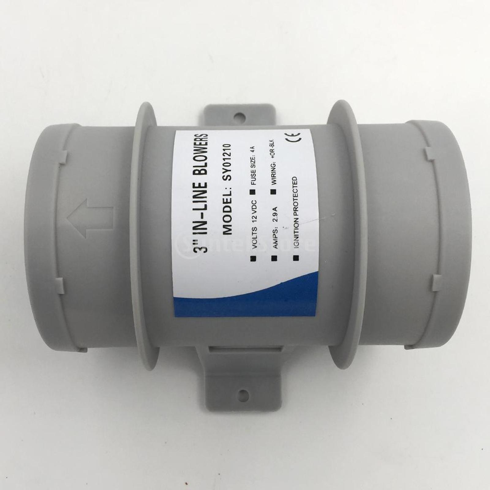 Marine 4" Bilge Blower 12 Water Resistant White Suit Boat