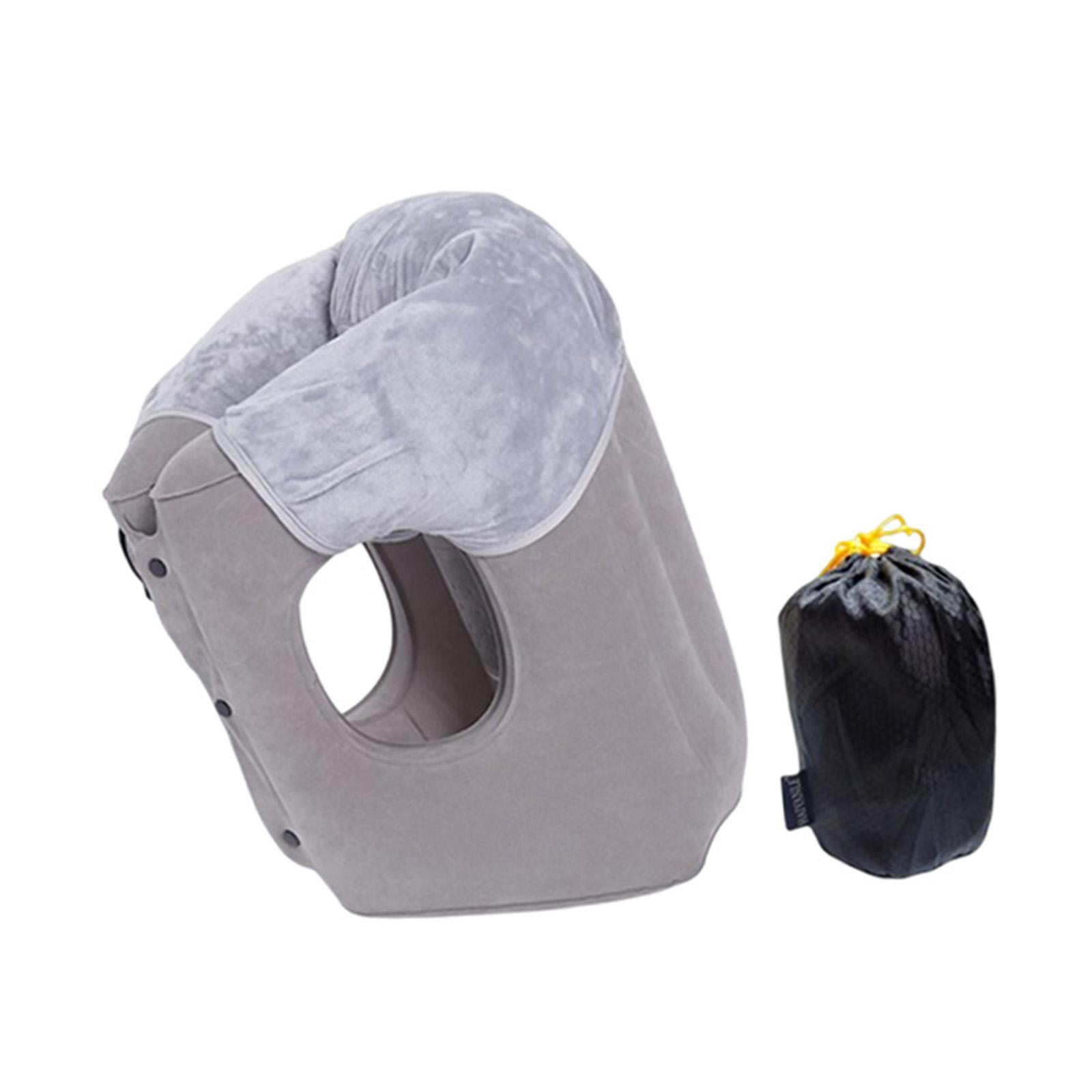 Inflatable Travel Pillow Neck Support Headrest for Airplane Train Travel