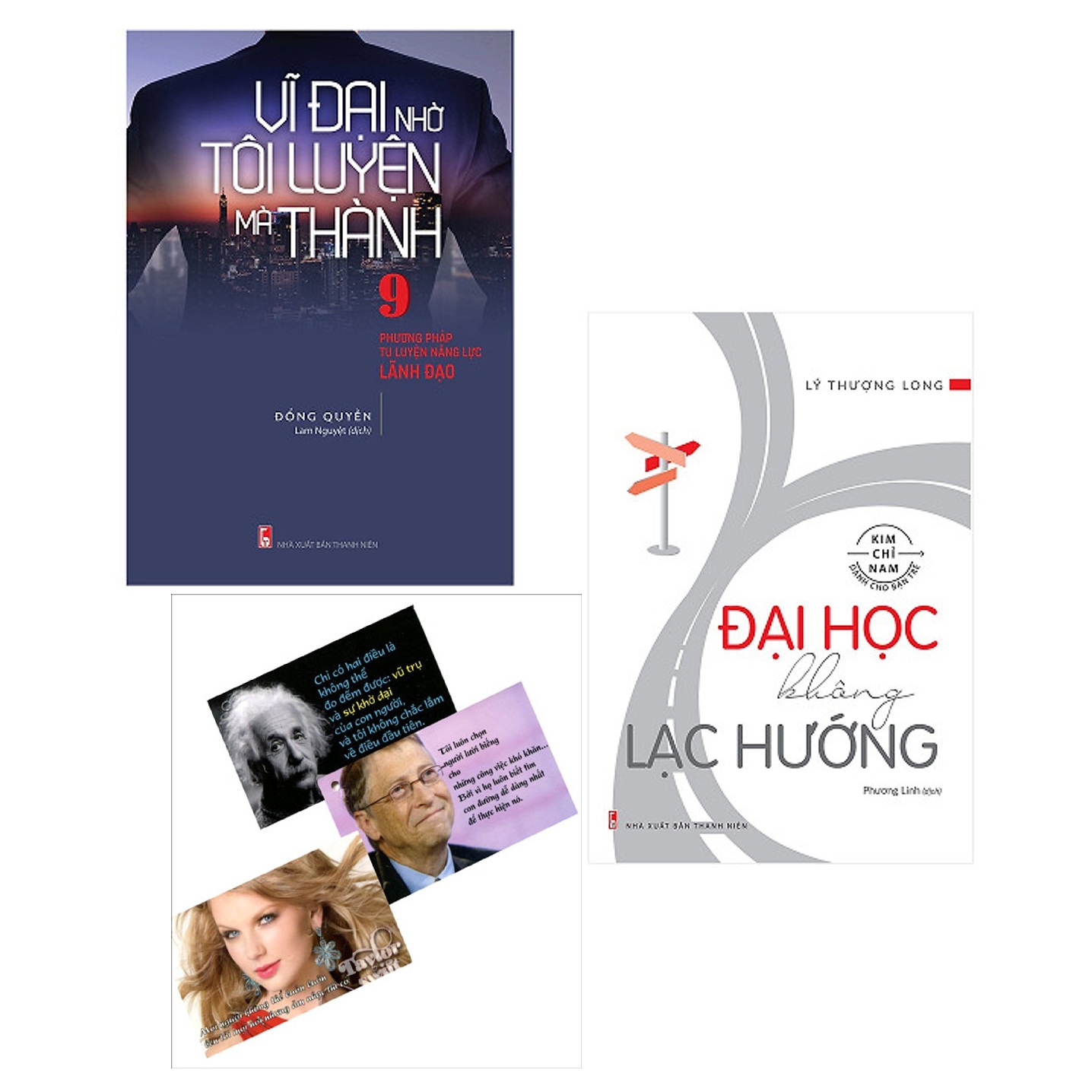 Combo Vĩ Đại Nhờ Tôi Luyện Mà Thành + Đại Học Không Lạc Hướng Tặng Kèm Postcard Những Câu Nói Của Người Nổi tiếng