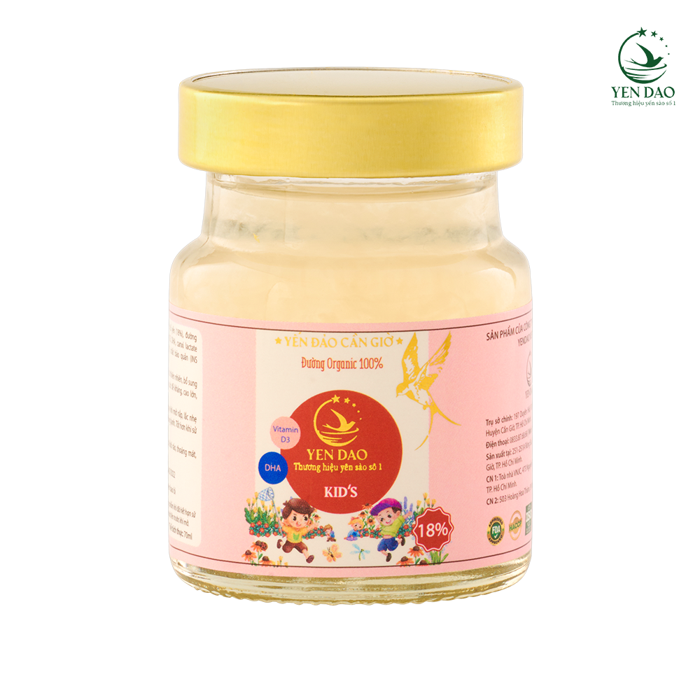 Yến Hũ Kids Yến Đảo Kích Thích Trẻ Ăn Ngon Miệng, Hỗ Trợ Phát Triển Toàn Diện Cho Trẻ 70ml/ Hũ