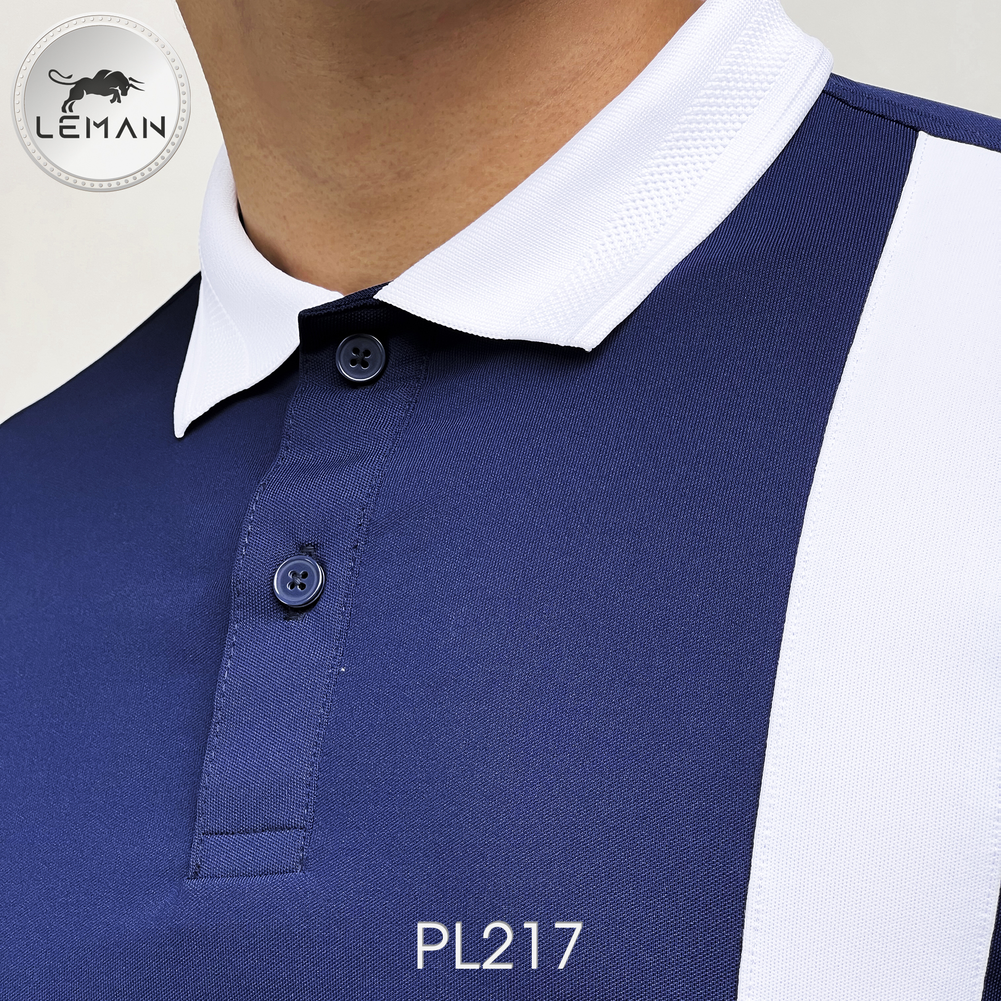 Áo thun polo nam Leman PL217 vải cá sấu 4 chiều thông thoáng Phom Slim fit tôn dáng