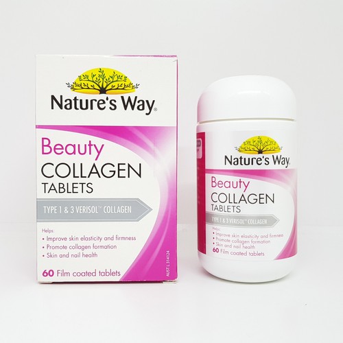 Viên uống đẹp da bổ sung collagen Nature's Way Collagen Booster chính hãng ÚC 60 viên
