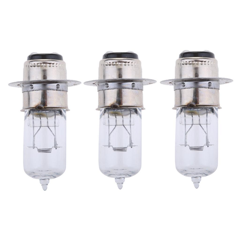 3x P15D-25-1 DC 12V 35W White Headlight Bulb Lamp for Motorcycle Scooter