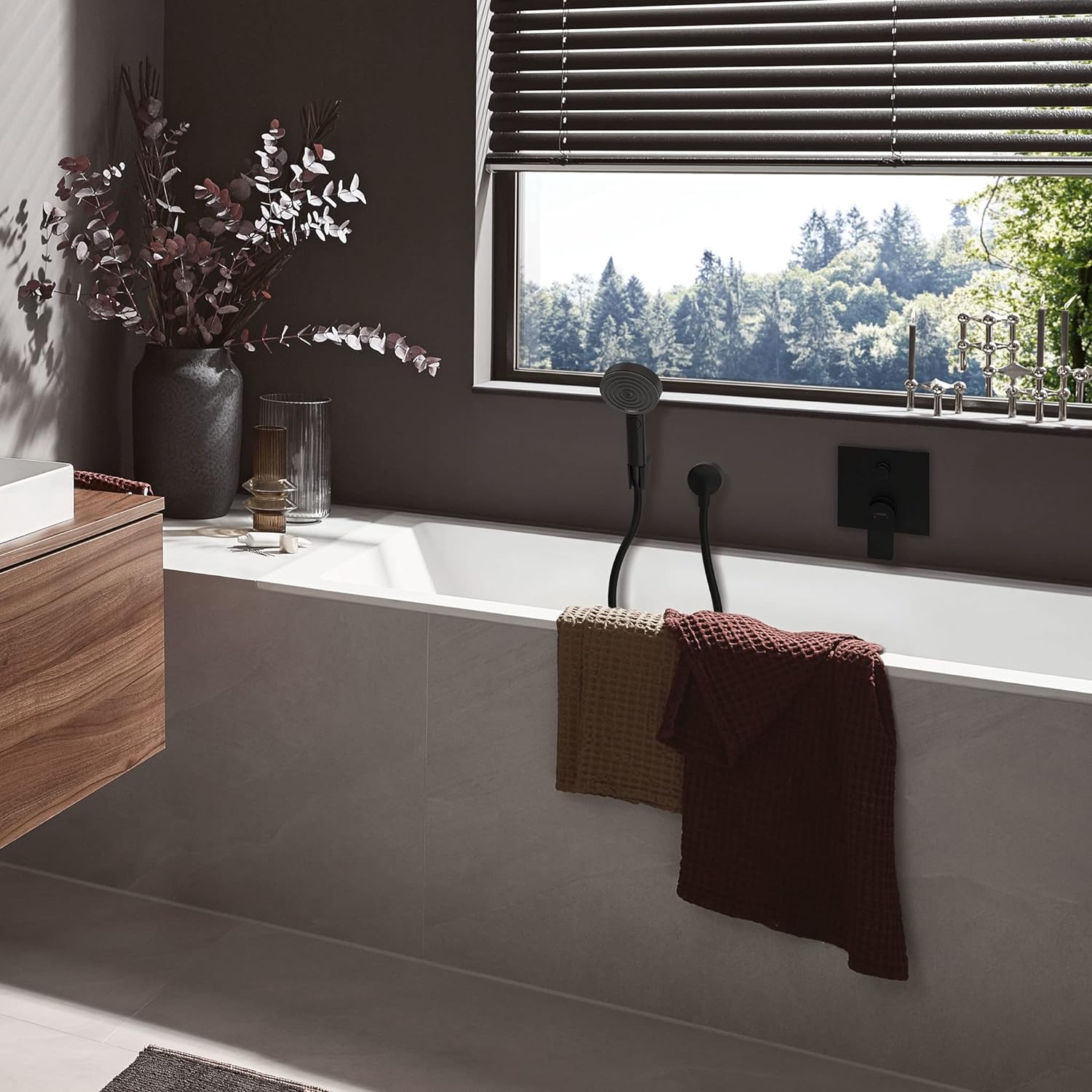 Tay sen kèm giá đỡ HANSGROHE Pulsify Select S 105 3jet 24303