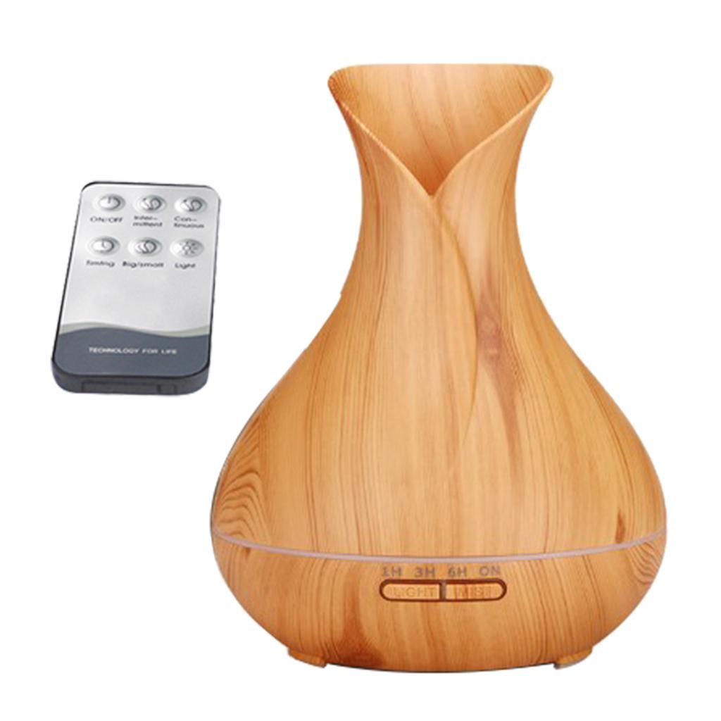 Wood Grain Air Humidifier Aroma Essential Oil Diffuser Office Home Decor