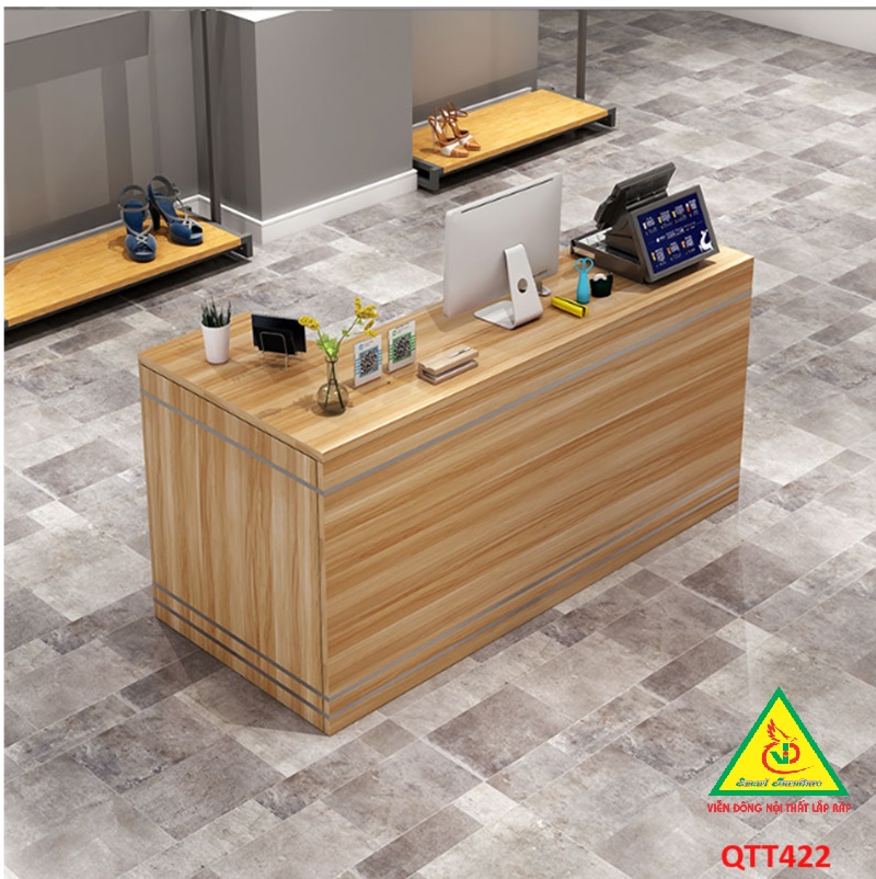 QUẦY LỄ TÂN, QUẦY TIẾP TÂN, QUẦY TÍNH TIỀN, QUẦY THU NGÂN QTT422- Nội thất lắp ráp Viễn Đông Adv