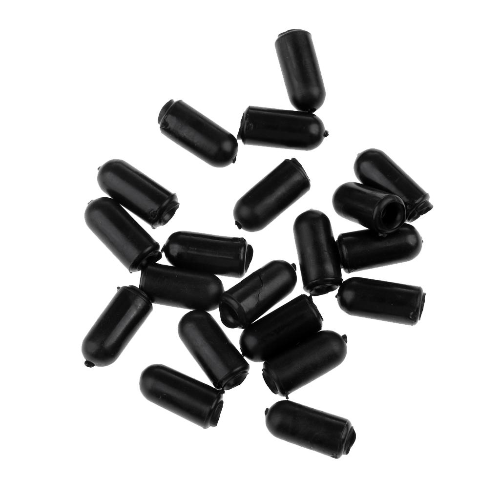 20pcs Rubber Buffer Beads Knot Protector for Carp Fishing Hair Rig Making